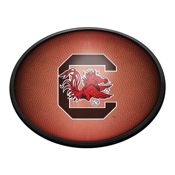 South Carolina Gamecocks Pigskin - Oval Slimline Lighted Wall Sign | The Fan-Brand | NCSCGC-140-21