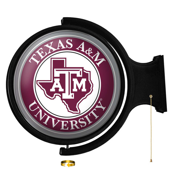 Texas A&M Aggies Mascot - Original Round Rotating Lighted Wall Sign | The Fan-Brand | NCTXAM-115-02