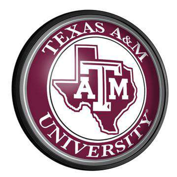 Texas A&M Aggies Texas - Round Slimline Lighted Wall Sign | The Fan-Brand | NCTXAM-130-02