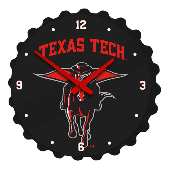 Texas Tech Red Raiders Masked Rider - Bottle Cap Wall Clock | The Fan-Brand | NCTTRR-540-02
