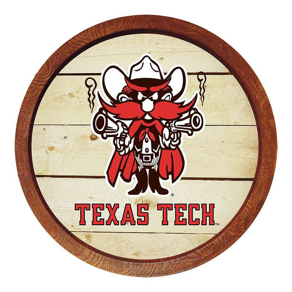 Texas Tech Red Raiders Raider Red - Faux Barrel Top Sign | The Fan-Brand | NCTTRR-240-04
