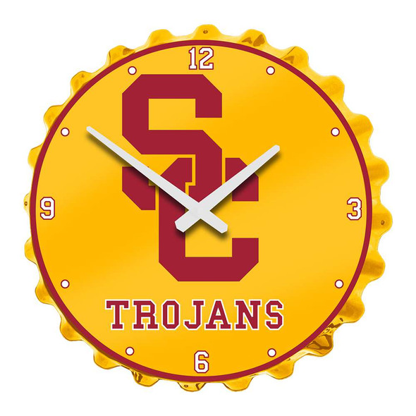 USC Trojans Bottle Cap Wall Clock | The Fan-Brand | NCUSCT-540-01
