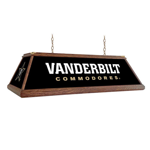 Vanderbilt Commodores Premium Wood Pool Table Light - Black / Star | The Fan-Brand | NCVAND-330-01C