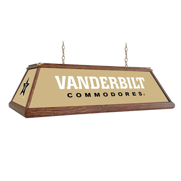 Vanderbilt Commodores Premium Wood Pool Table Light - Gold / Star | The Fan-Brand | NCVAND-330-01B