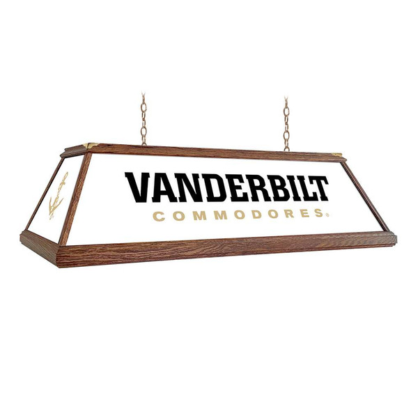 Vanderbilt Commodores Premium Wood Pool Table Light - White / Anchor | The Fan-Brand | NCVAND-330-01D