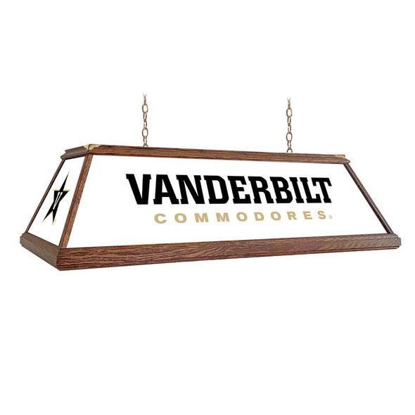 Vanderbilt Commodores Premium Wood Pool Table Light - White / Star | The Fan-Brand | NCVAND-330-01A