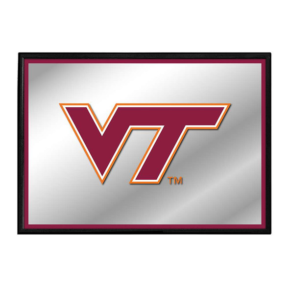 Virginia Tech Hokies Framed Mirrored Wall Sign - Maroon Edge | The Fan-Brand | NCVTCH-265-01A