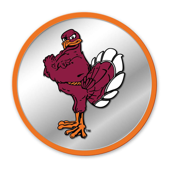 Virginia Tech Hokies Mascot - Modern Disc Mirrored Wall Sign | The Fan-Brand | NCVTCH-235-02B