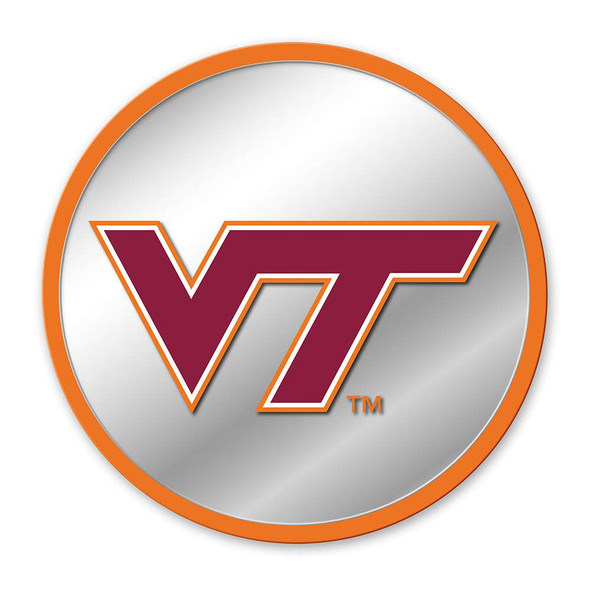 Virginia Tech Hokies Modern Disc Mirrored Wall Sign | The Fan-Brand | NCVTCH-235-01B Virginia Tech Hokies Modern Disc Mirrored Wall Sign | The Fan-Brand | NCVTCH-235-01B
