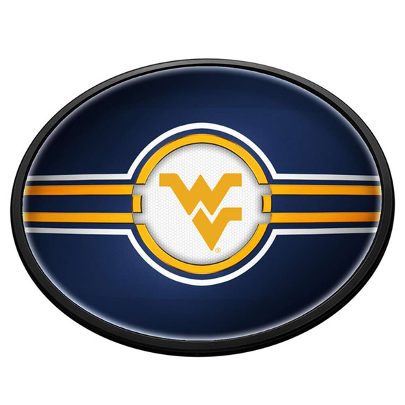 West Virginia Mountaineers Oval Slimline Lighted Wall Sign | The Fan-Brand | NCWVIR-140-01