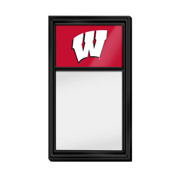Wisconsin Badgers Dry Erase Note Board - Black Frame / Red | The Fan-Brand | NCWISB-610-01A
