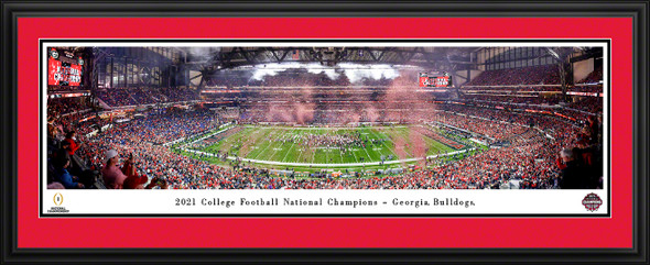Georgia Bulldogs 2021 National Champions Panoramic Photo Deluxe Matted Frame | Blakeway | CFPC22UGAD Georgia Bulldogs 2021 National Champions Panoramic Photo Deluxe Matted Frame | Blakeway | CFPC22UGAD