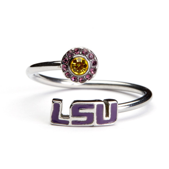 LSU Tiger Stainless Steel Adjustable Ring | Stone Armory | LSU601