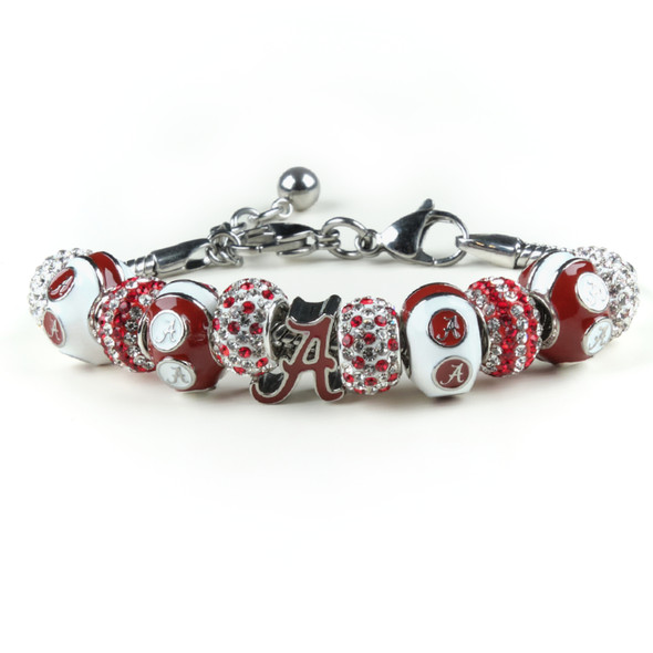 Alabama Crimson Tide Full Charm Bracelet | Stone Armory | AL-BAMA-SK097 Alabama Crimson Tide Full Charm Bracelet | Stone Armory | AL-BAMA-SK097