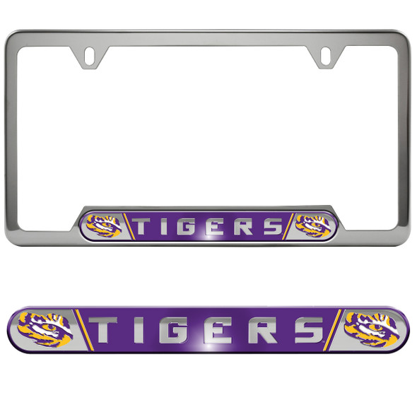 LSU Tigers Embossed License Plate Frame | Logo Chair | 162-F122