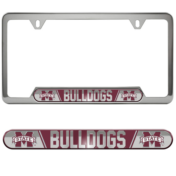 Mississippi State Bulldogs Embossed License Plate Frame | Logo Chair | 177-F122