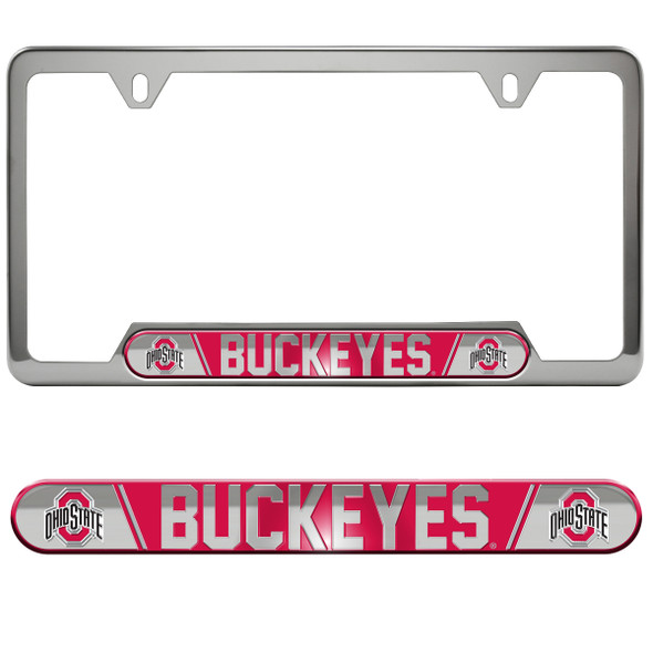 Ohio State Buckeyes Embossed License Plate Frame | Logo Chair | 191-F122