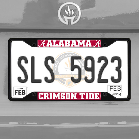 Alabama Crimson Tide License Plate Frame - Black | Logo Chair | 102-F128-BLK