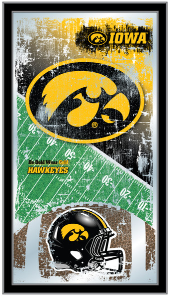 Iowa Hawkeyes Football Wall Mirror | Holland Bar Stool Co. | MFtblIowaUn