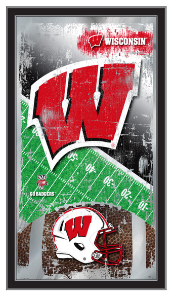 Wisconsin Badgers Football Wall Mirror | Holland Bar Stool Co. | MFtblWiscon
