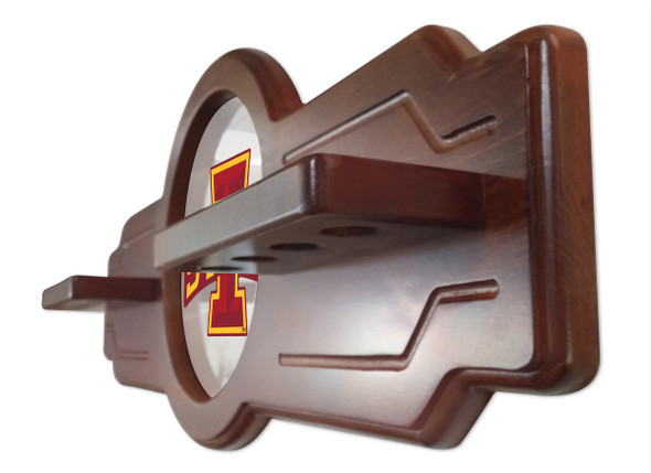 Iowa State Cyclones Solid Wood Cue Rack | Holland Bar Stool Co. | CueChrdIowaSt