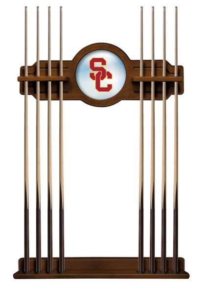 USC Trojans Solid Wood Cue Rack | Holland Bar Stool Co. | CueChrdSouCal