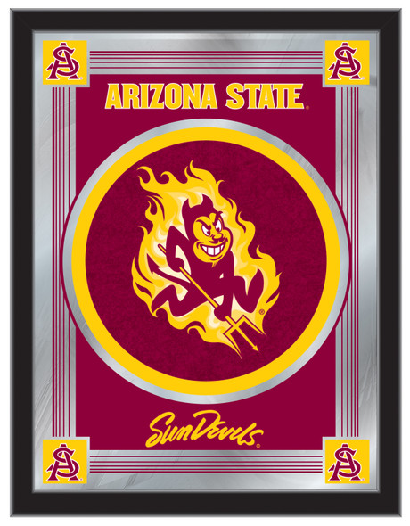 Arizona State Sun Devils Logo Wall Mirror | Holland Bar Stool Co. | MLogoArizSt-S