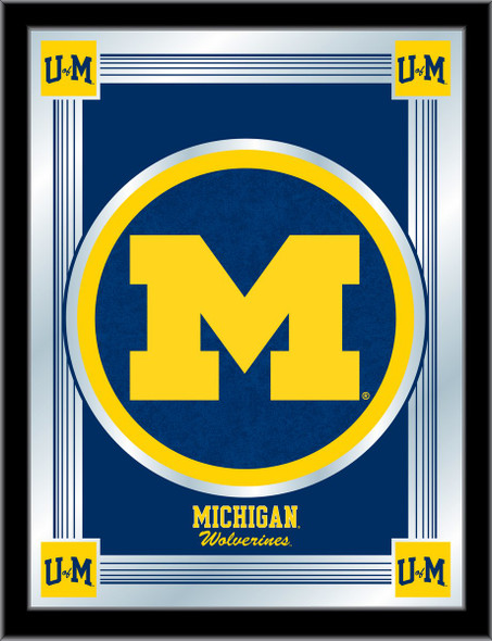 Michigan Wolverines Logo Wall Mirror | Holland Bar Stool Co. | MLogoMichUn Michigan Wolverines Logo Wall Mirror | Holland Bar Stool Co. | MLogoMichUn