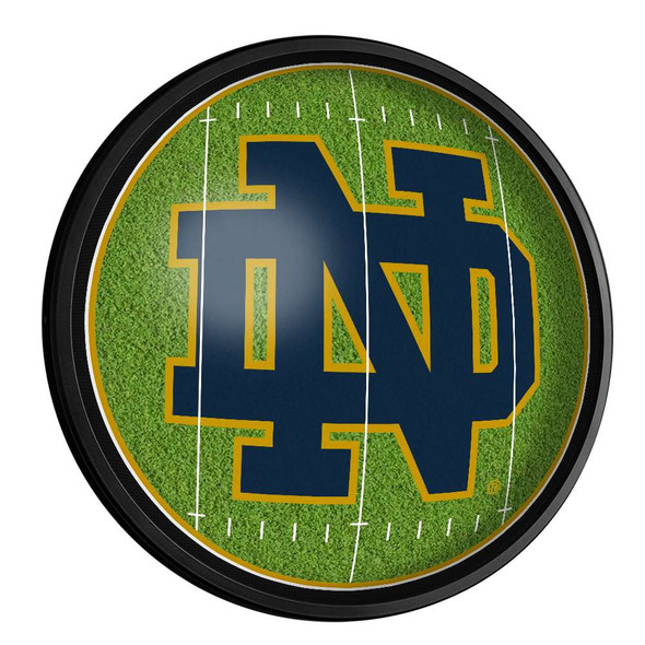 Notre Dame Fighting Irish: On the 50 - Round Slimline Lighted Wall Sign | The Fan-Brand | NCNTRD-130-22