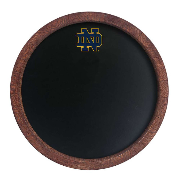 Notre Dame Fighting Irish: Chalkboard "Faux" Barrel Top Sign | The Fan-Brand | NCNTRD-630-01