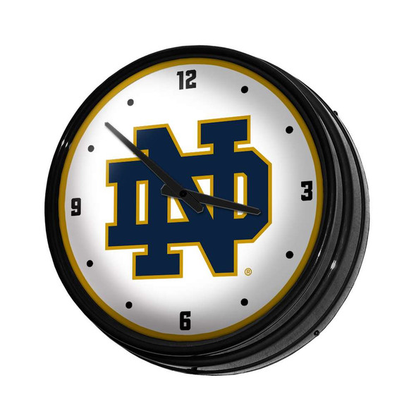 Notre Dame Fighting Irish: Retro Lighted Wall Clock | The Fan-Brand | NCNTRD-550-01