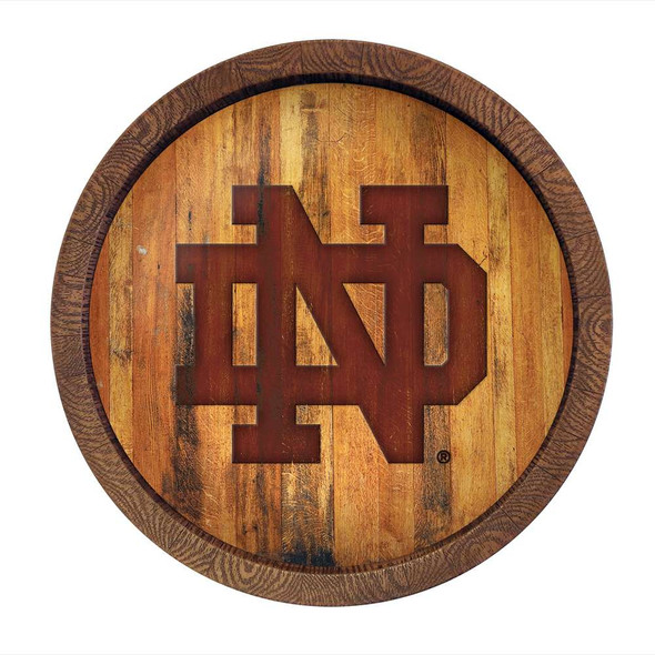 Notre Dame Fighting Irish: Branded "Faux" Barrel Top Sign | The Fan-Brand | NCNTRD-240-02
