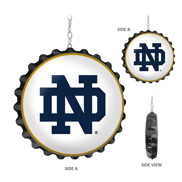 Notre Dame Fighting Irish: Bottle Cap Dangler - Gold Edge | The Fan-Brand | NCNTRD-220-01B