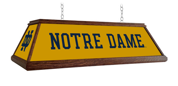 Notre Dame Fighting Irish: Premium Wood Pool Table Light - Irish Gold / ND Cap | The Fan-Brand | NCNTRD-330-01C