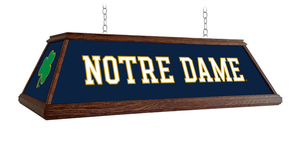 Notre Dame Fighting Irish: Premium Wood Pool Table Light - Irish Blue / Shamrock Cap | The Fan-Brand | NCNTRD-330-02B