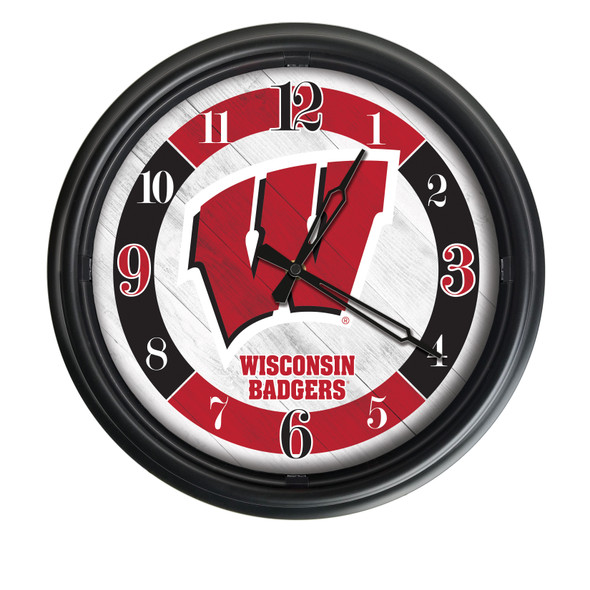 Wisconsin Badgers Double Neon Logo | Holland Bar Stool Co. |  ODClk14BK-08wisc-W
