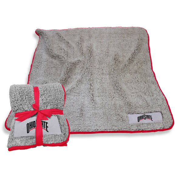 Ohio State Buckeyes Frosty Fleece Blanket | Logo Chair | 191-25F-1 Ohio State Buckeyes Frosty Fleece Blanket | Logo Chair | 191-25F-1