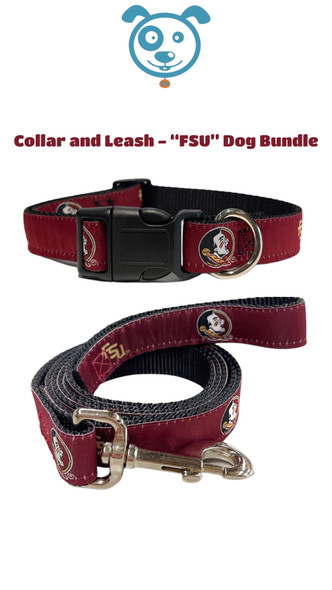 FSU Seminoles Dog Collar and Leash Set | STADIUM SPOT | DC-FSU-DL-FSU-6