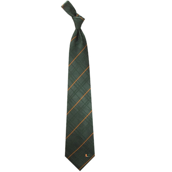 Miami Hurricanes Oxford Woven Silk Tie | Eagles Wings | 4876