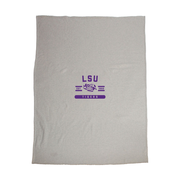 LSU Tigers Sublimated Sweatshirt Blanket | Logo Brands |162-74DS