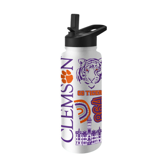 Clemson Tigers Native Quencher Bottle | Logo Brands | 123-S34QB-63