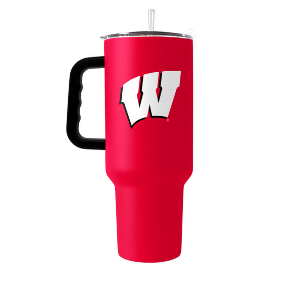 Wisconsin Badgers Flipside Powder Coat Tumbler | Logo Brands | 244-S40PT-34