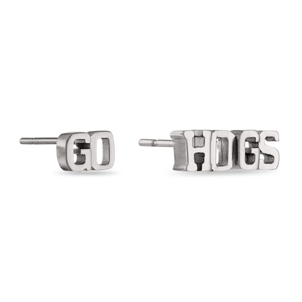 Arkansas Razorbacks 'GO HOGS' Stud Earrings | Stone Armory | ARK303