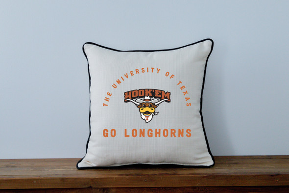 Texas Longhorns Arched Throw Pillow | Little Birdie | UT0014AP