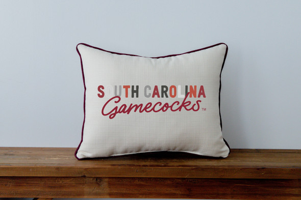 South Carolina Gamecocks Collegiate Tones Throw Pillow | Little Birdie | USC0013AP
