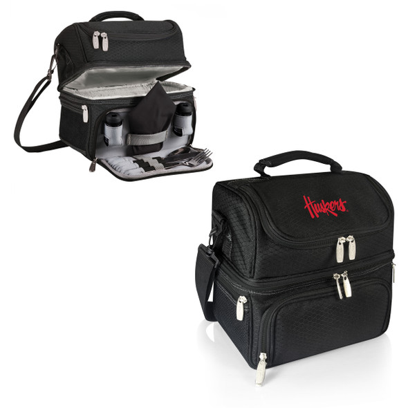 Nebraska Huskers Pranzo Lunch Cooler Bag - Black| Picnic Time | 512-80-175-404-0 Nebraska Huskers Pranzo Lunch Cooler Bag - Black| Picnic Time | 512-80-175-404-0