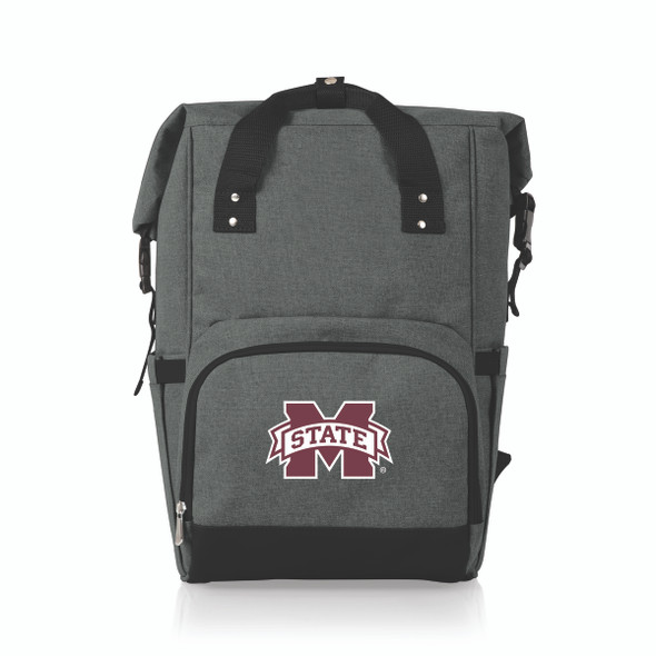Mississippi State Bulldogs On The Go Roll-Top Cooler Backpack | Picnic Time | 616-00-105-386-0