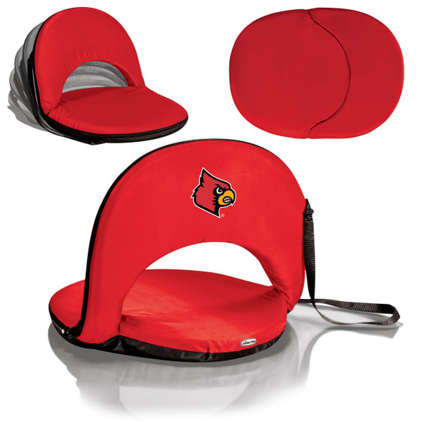 Louisville Cardinals Portable Reclining Seat | Picnic Time | 626-00-100-304-0 Louisville Cardinals Portable Reclining Seat | Picnic Time | 626-00-100-304-0