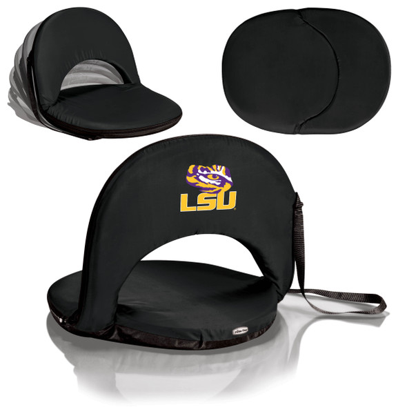 LSU Tigers Portable Reclining Seat | Picnic Time | 626-00-179-294-0