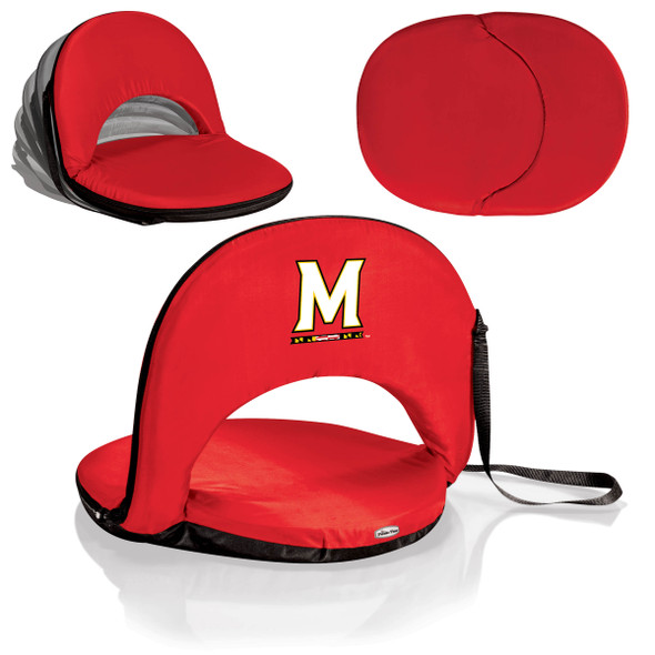 Maryland Terrapins Portable Reclining Seat | Picnic Time | 626-00-100-314-0
